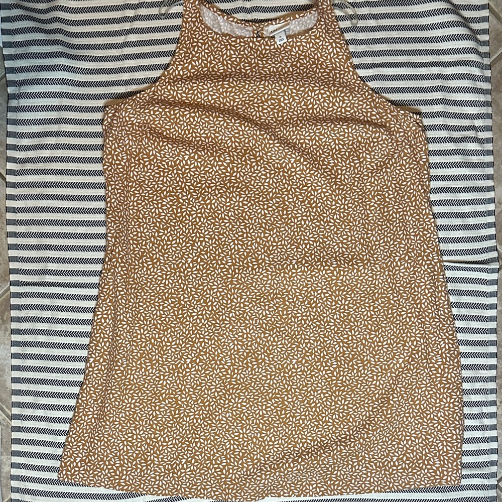 Ava‎ and Viv Sleeveless Tan Dress with White Pattern